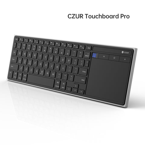 CZUR Wireless Bluetooth Touchpad Keyboard - Ultra Slim, Rechargeable, Silent