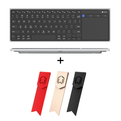 CZUR Wireless Bluetooth Touchpad Keyboard - Ultra Slim, Rechargeable, Silent
