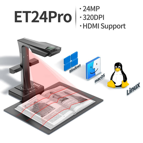 CZUR ET16 Plus/ET18/ET24 Pro Document Scanner with Wifi &Linux 